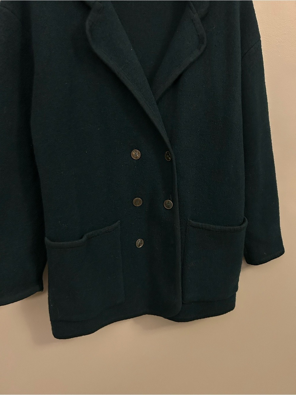 Vintage All Week Long Dark Teal Wool Sweater Size Large Wool - Picture 5 of 6